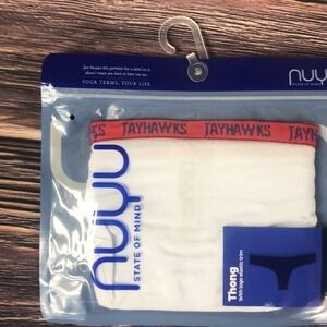 NUYU KU Kansas University Jayhawks Blue White Red NEW Thongs - Size Large